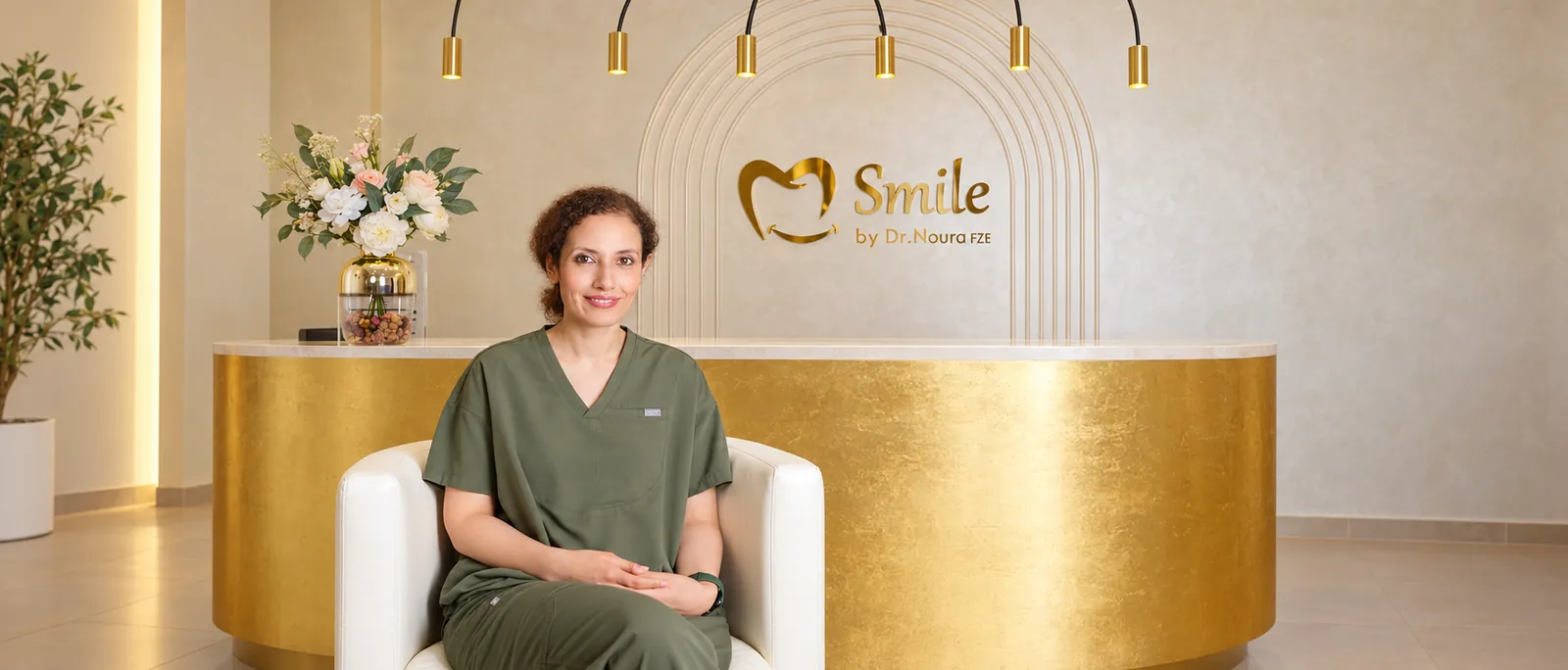 Dr Noura at the clinic